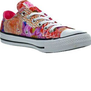EUC CTAS Converse Digital Floral OX White/Pink 553298F (8) KICKS